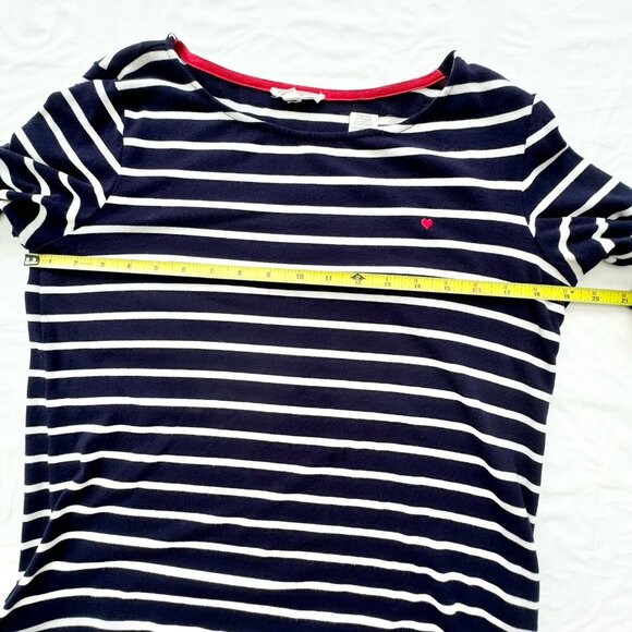 Jane and Delancey Nautical Boat Neck Long-sleeve Tee Stripped Navy White Small - Picture 13 of 15